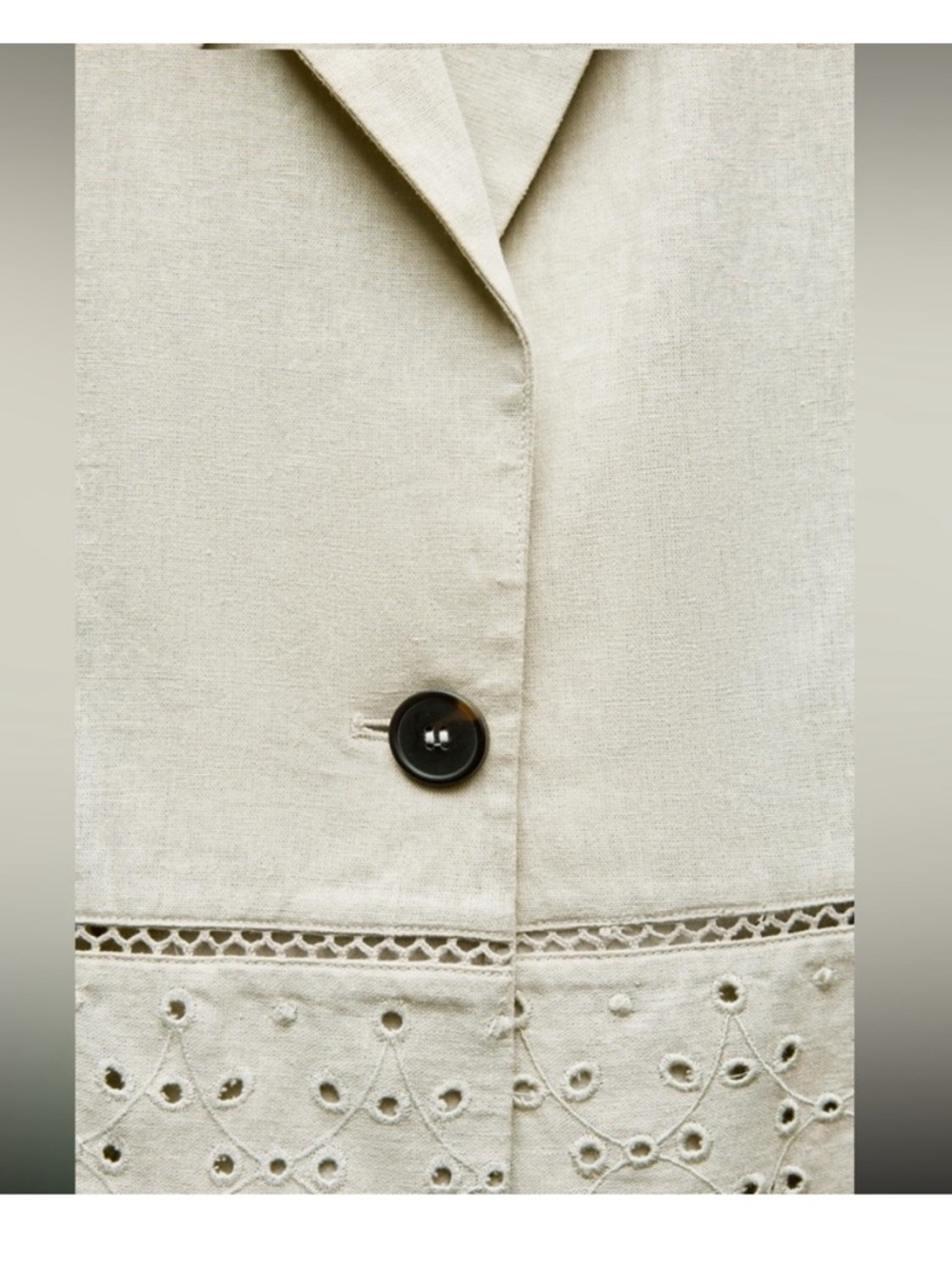 NWT Zara linen Blend embroidered eyelets blazer size M 
🚨FIRM PRICE NO DISCOUNT - Picture 6 of 12